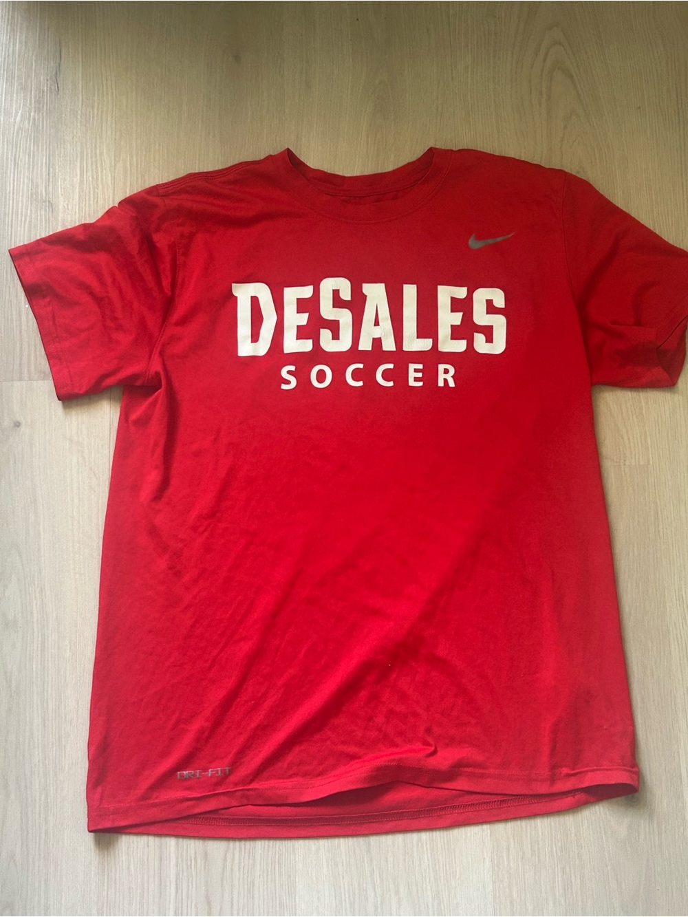 Red Nike Dri-Fit Tee Soccer